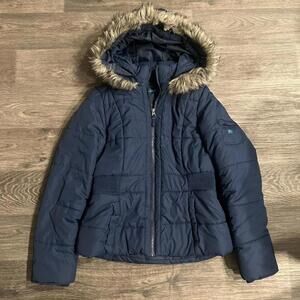 aeropostale fur hood puffer jacket